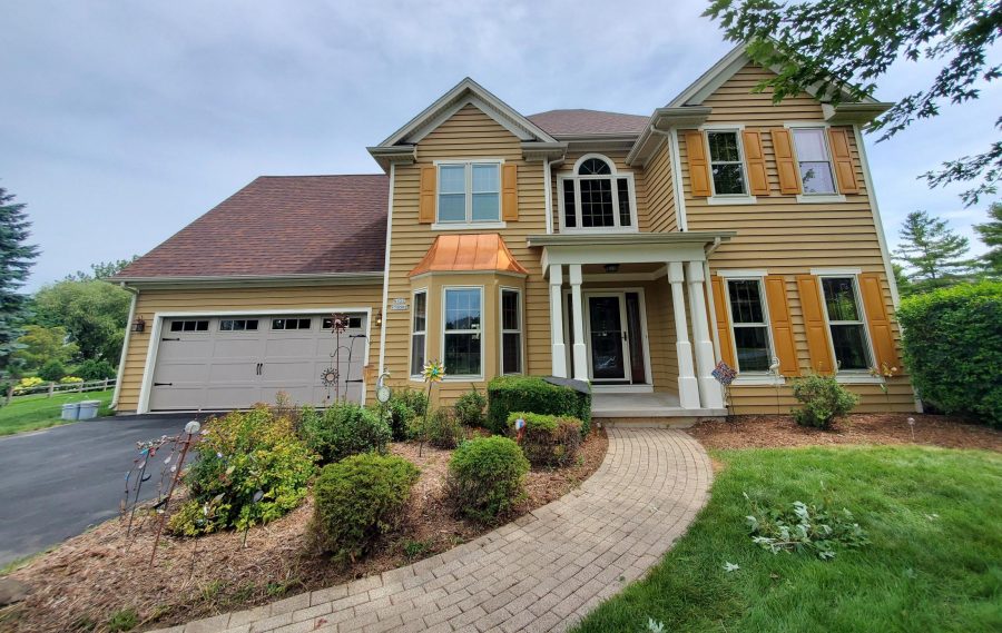 Full Exterior Painting with White Trim