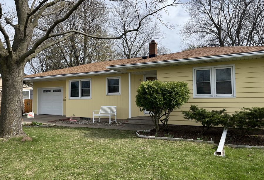 yellow painted house