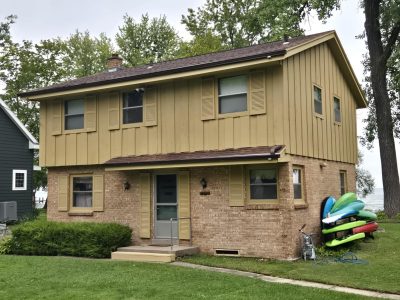 home exterior with stained cedar siding