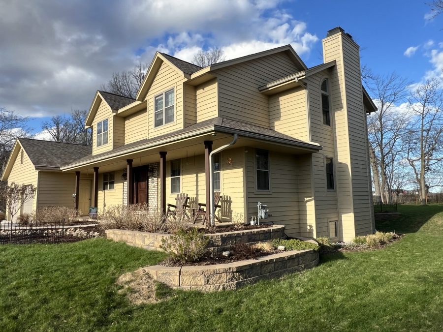 Cedar Siding Staining Project in Howards Grove, WI