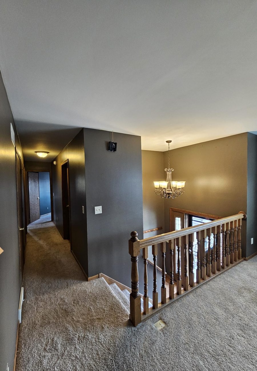 house interior with dark painted walls