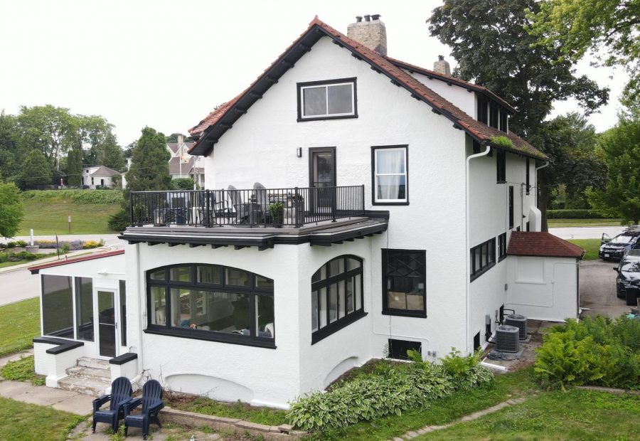 white painted brick and stucco house exterior Preview Image 2