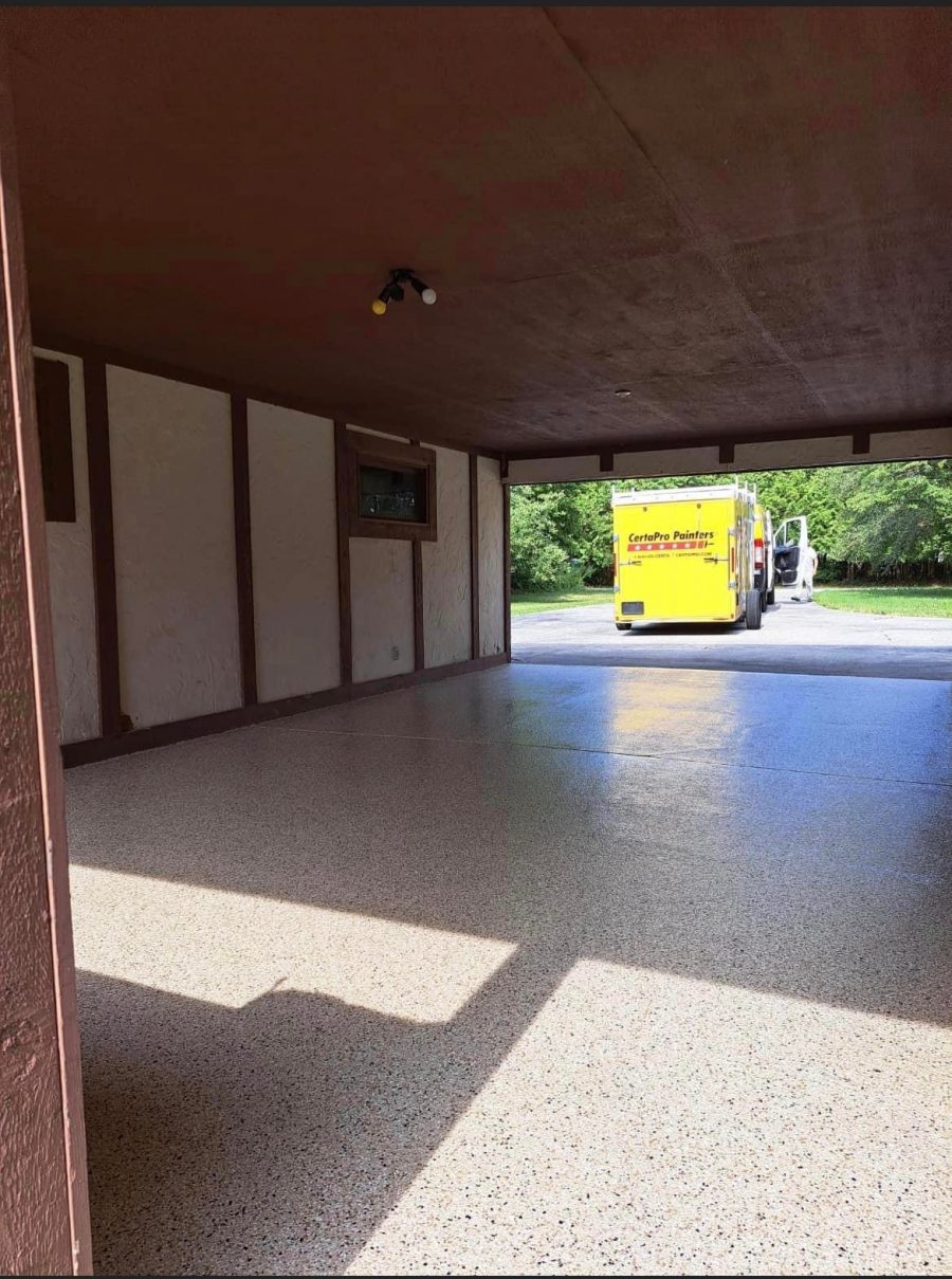 Polyurea floor coating