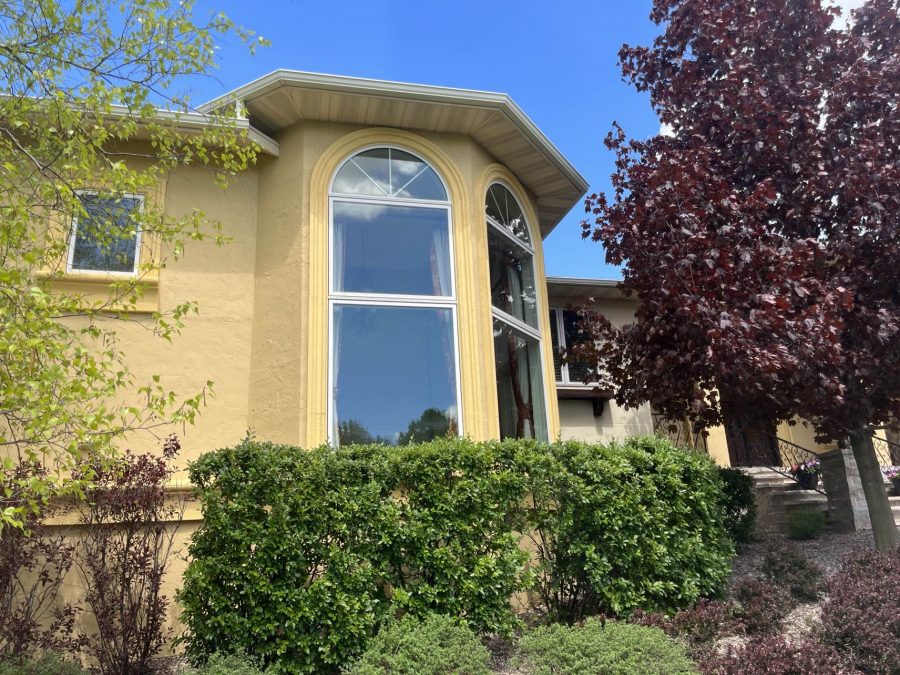 Stucco home exterior and pergola painting in Fond du Lac, WI Preview Image 2