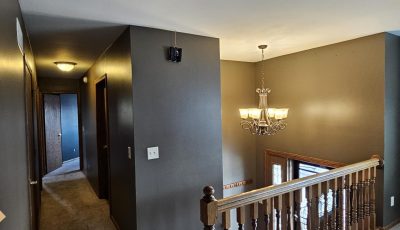 house interior with dark painted walls