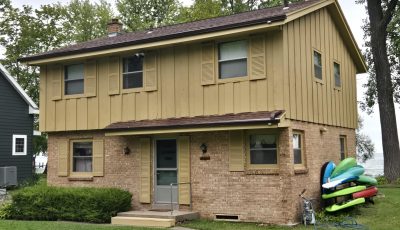 home exterior with stained cedar siding