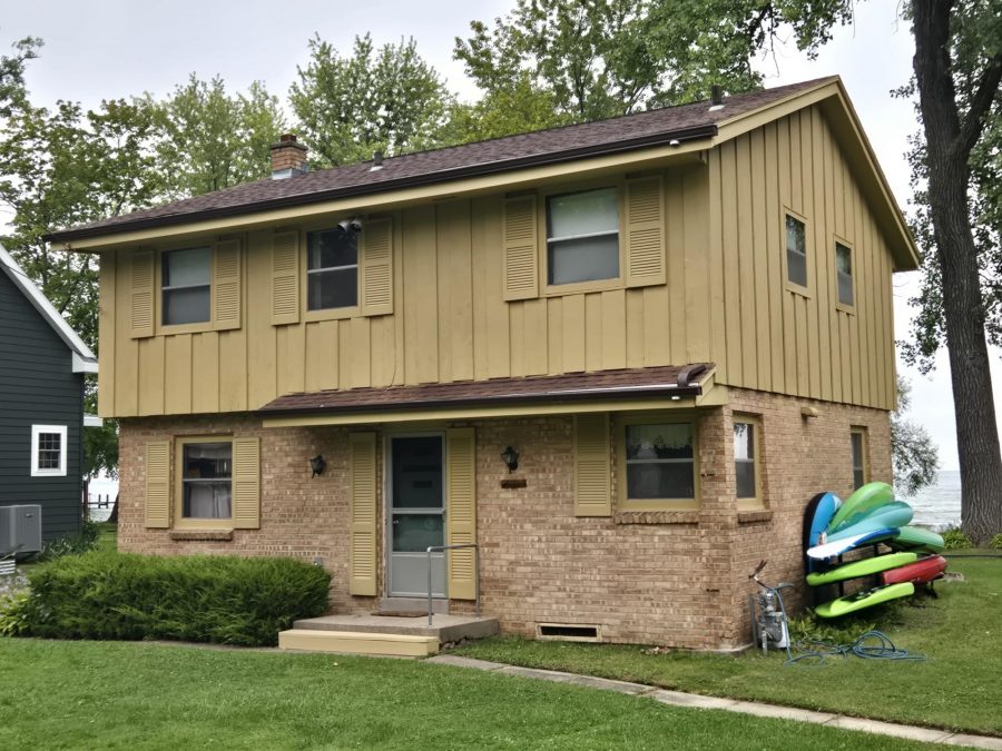 home exterior with stained cedar siding