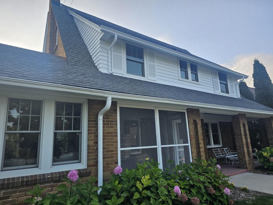 home exterior with white painted siding and trim
