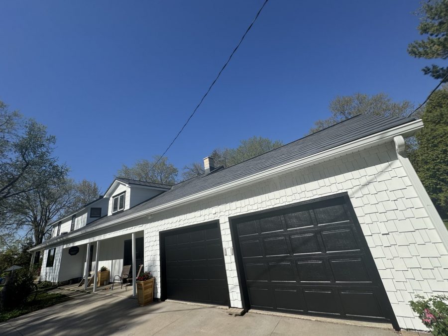 view of two car garage with black doors Preview Image 3