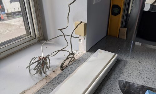 Office Trim During Painting Process