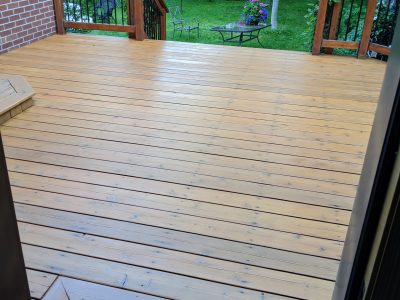deck staining project completed by certapro painters of etobicoke