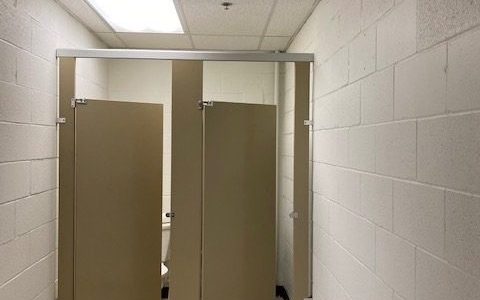 Bathroom Stalls After Repainting