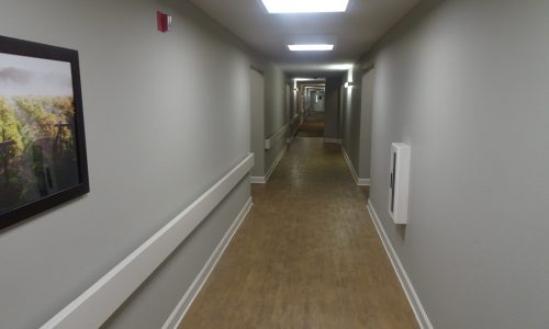 After Photo of Hallway Repainted Light Gray