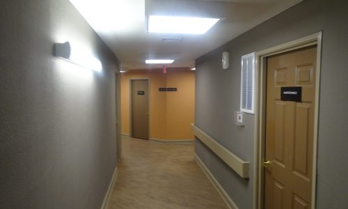 Before Photo of Hallway Intersection