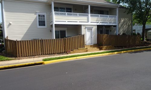 Front View of Fence Staining