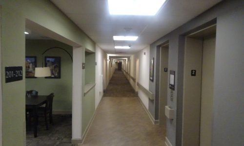 Before Photo of Elevator Entryway