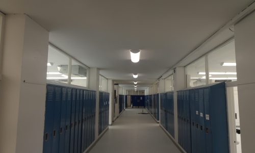 Hallway View of Ceiling Renovation