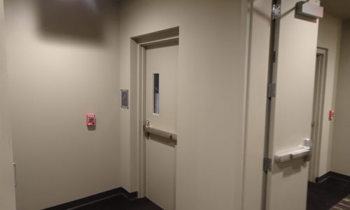 Fire Exit Door Painted