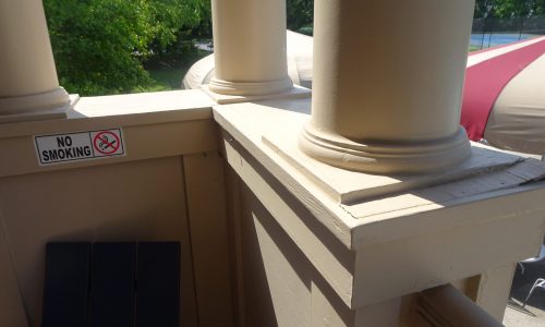 View of Columns Before Painting