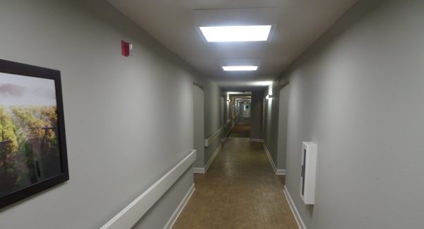 After Photo of Hallway Repainted Light Gray