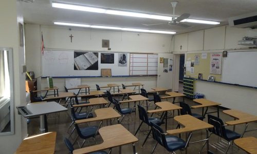 Classroom Before Repainting