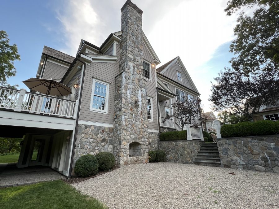 Side of shingle house repainted in Westport, CT. Preview Image 1