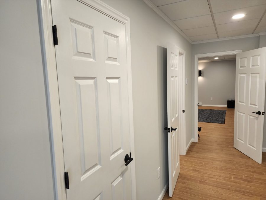 dark door hardware provides contrast. Preview Image 6