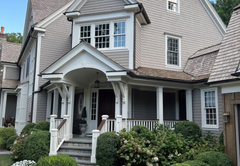 shingle house in Westport repainted by CertaPro of Fairfield.