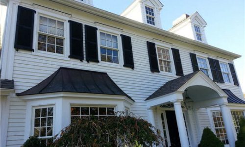 White with black shutters is timeless