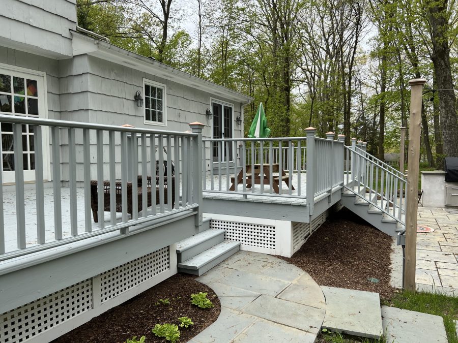 Outdoor deck painting in Westport CT. Preview Image 1
