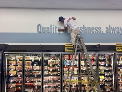 grocery store interior commercial painting