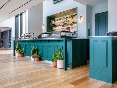 painted cafe counter