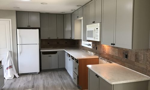 Matte Gray Kitchen Cabinets