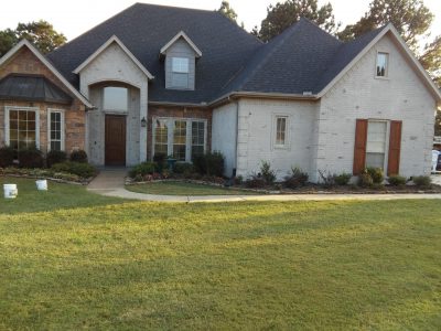 stained brick exterior