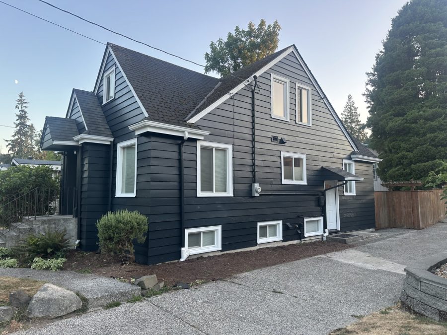 house with blue painted siding and white trim Preview Image 1