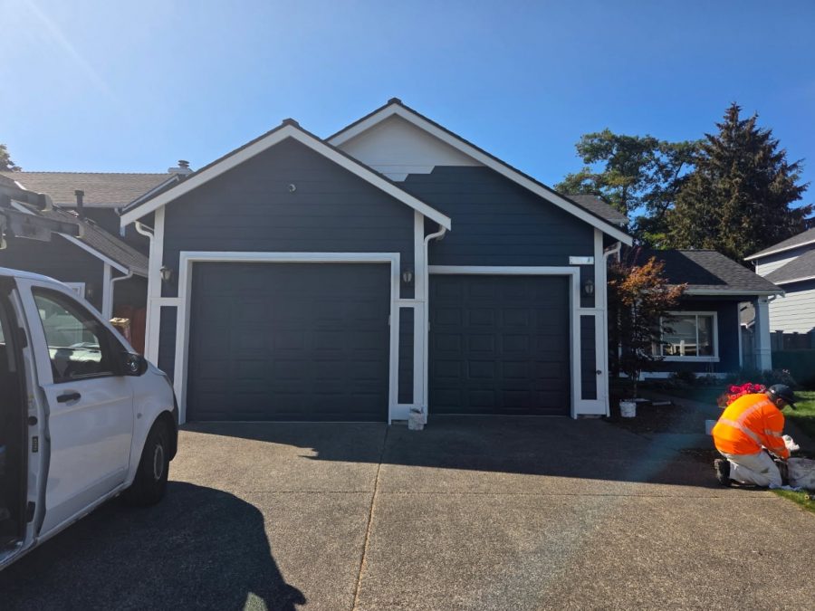 house with blue siding after repaint Preview Image 2