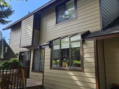 exterior of house after trim painting