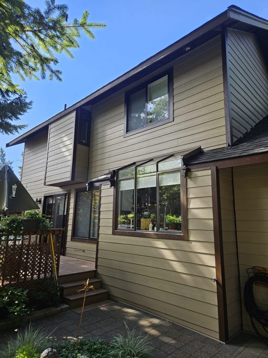 exterior of house after trim painting