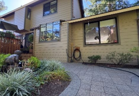 exterior of house before trim painting