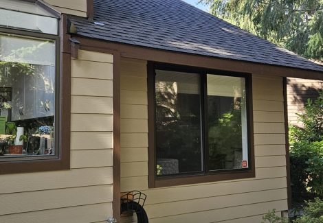 exterior of house after trim painting