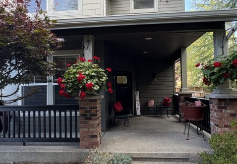 covered front porch after exterior repaint