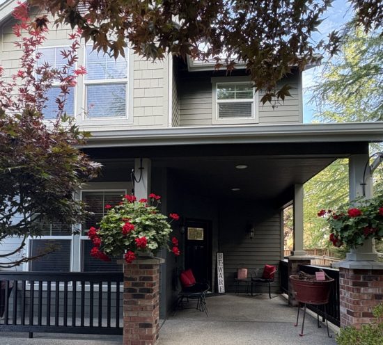 covered front porch after exterior repaint