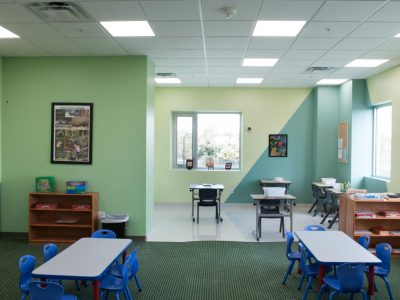 interior classroom painting shades of green with design certapro central fort bend