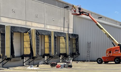 Exterior Truck Bay Painting - In Progress