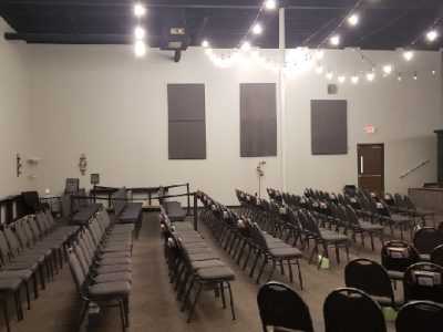church lecture hall after painting