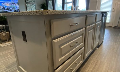 Kitchen Island Cabinet & Drawer Repainting