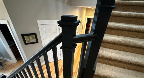black painted staircase railing