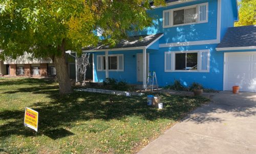 Vibrant Blue Home Exterior