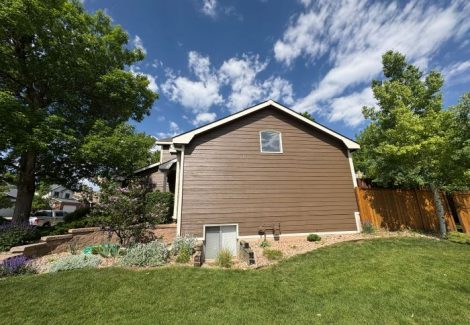 side of painted house