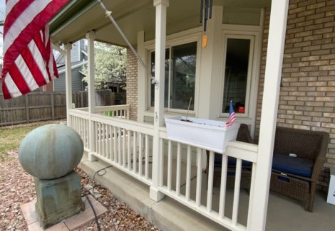 wraparound front porch of home